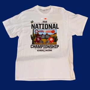 2016 College Football Playoff T-Shirt XL Clemson Tigers Alabama Championship NEW
